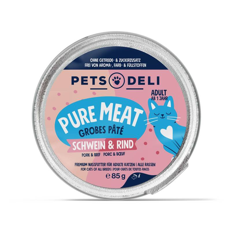 Nassfutter Huhn für Katzen - 200g / 6er Pack ✓ getreidefrei & zuckerfrei ✓ Adult von Pets Deli von Pets Deli