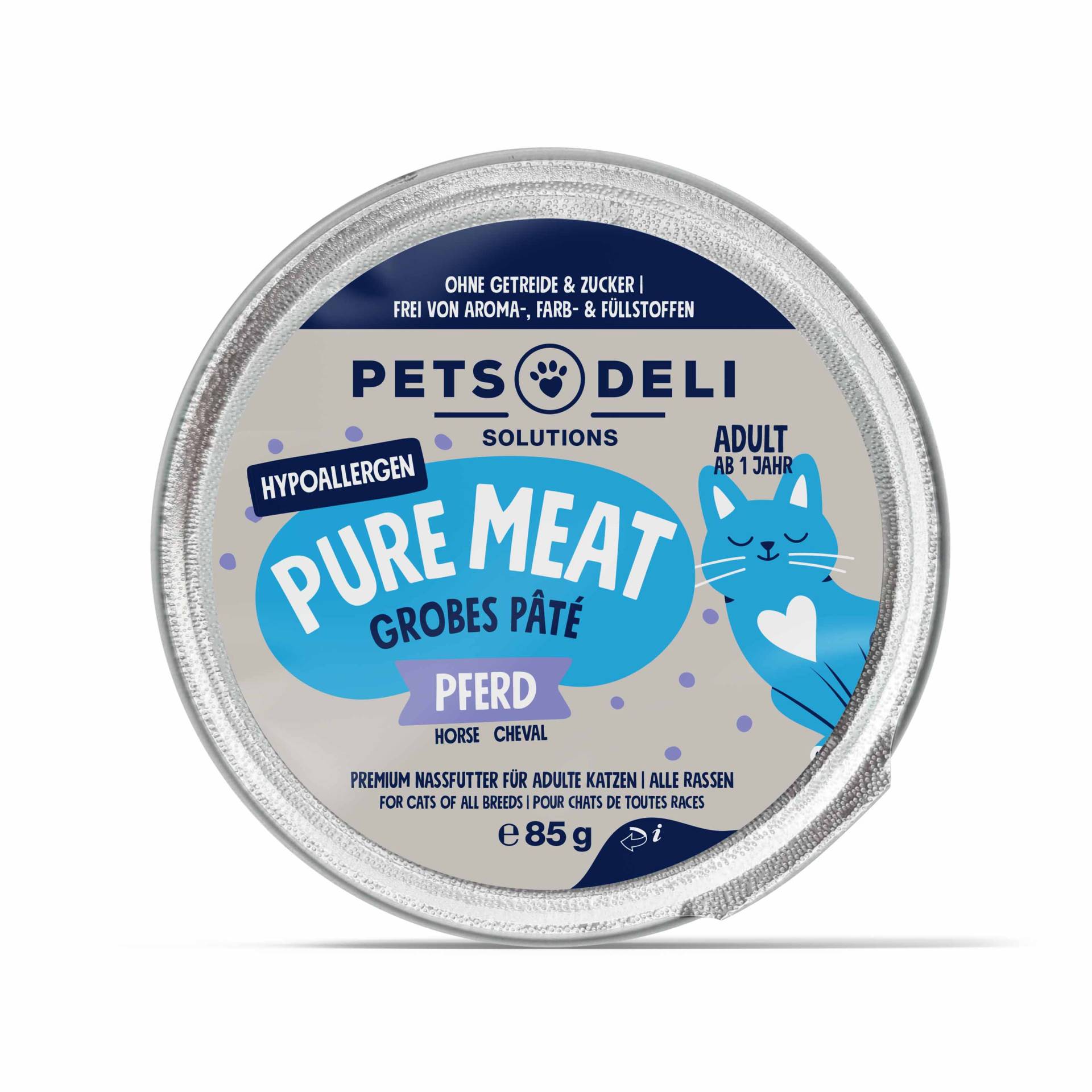Nassfutter Huhn für Katzen - 85g / 12er Pack ✓ getreidefrei & zuckerfrei ✓ Adult von Pets Deli von Pets Deli
