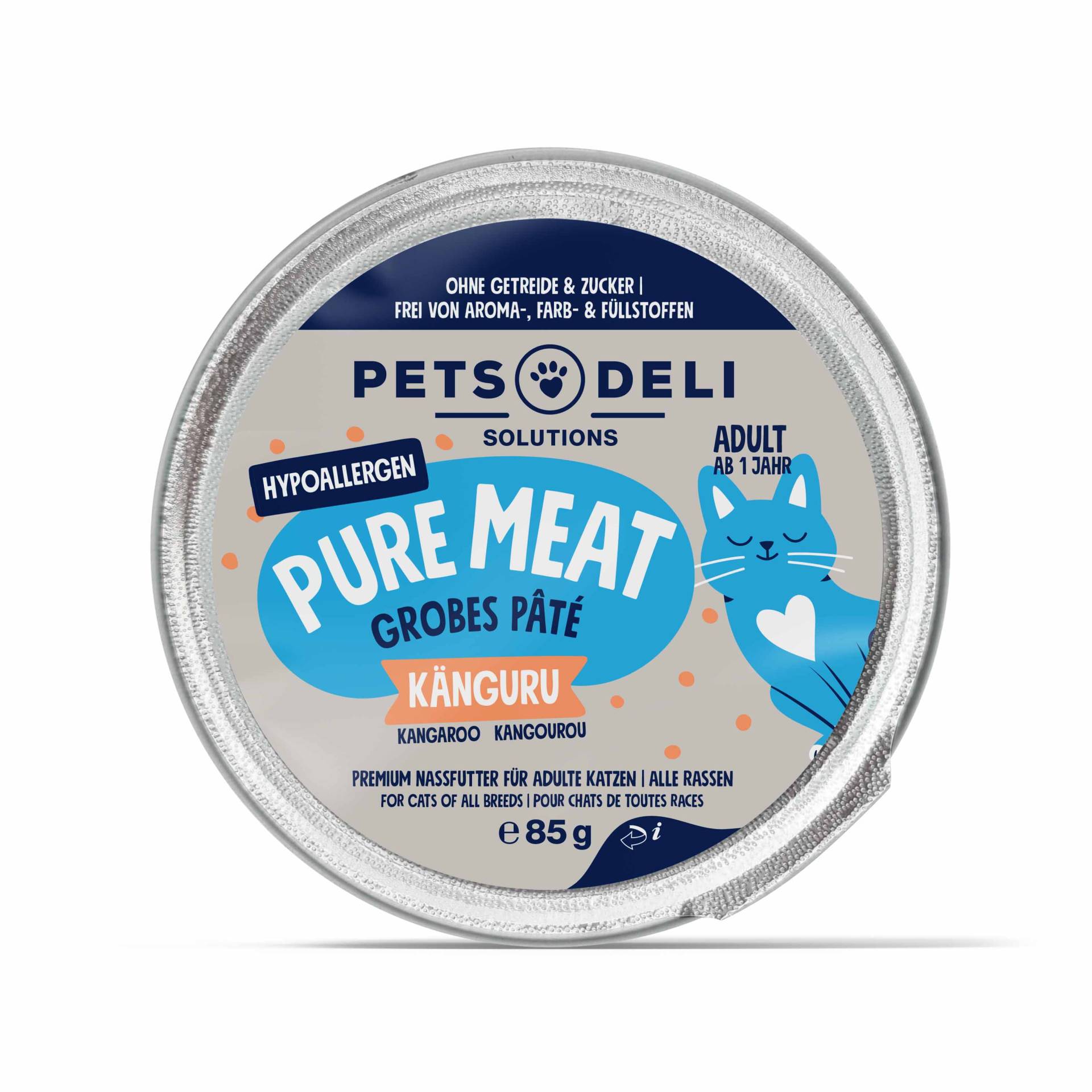 Nassfutter Huhn für Katzen - 85g / 12er Pack ✓ getreidefrei & zuckerfrei ✓ Adult von Pets Deli von Pets Deli