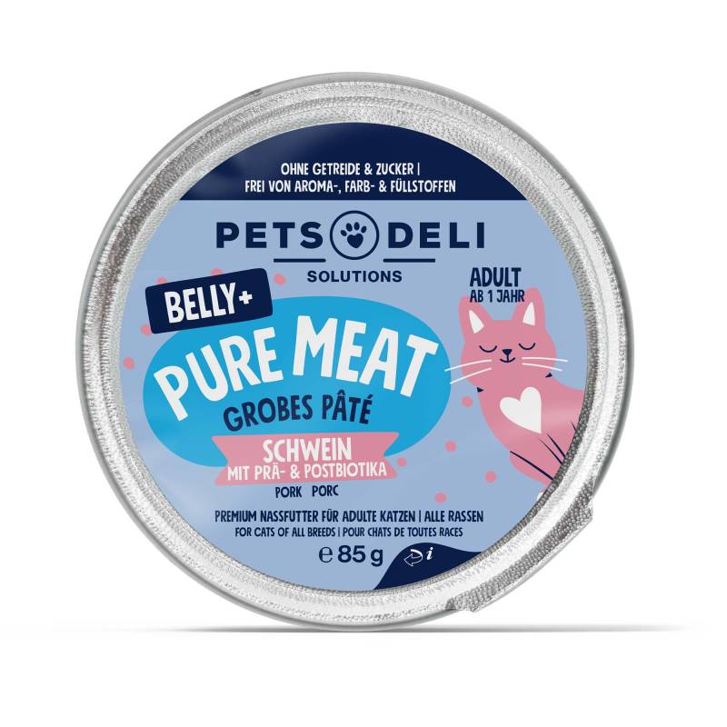 Nassfutter Huhn für Katzen - 85g ✓ getreidefrei & zuckerfrei ✓ Adult von Pets Deli von Pets Deli