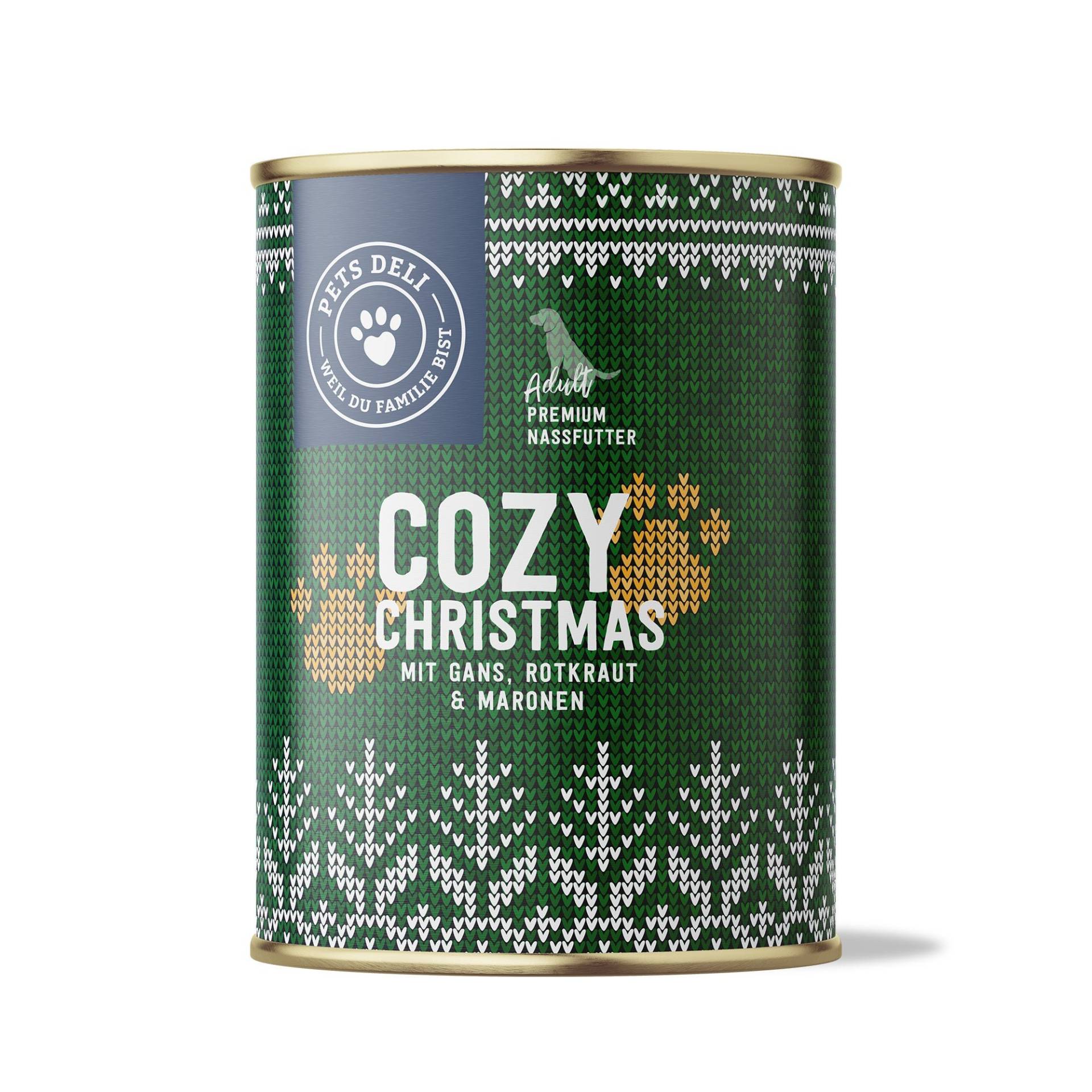 Nassfutter Limited Cozy Christmas für Hunde - 400g / Einzeldose von Pets Deli