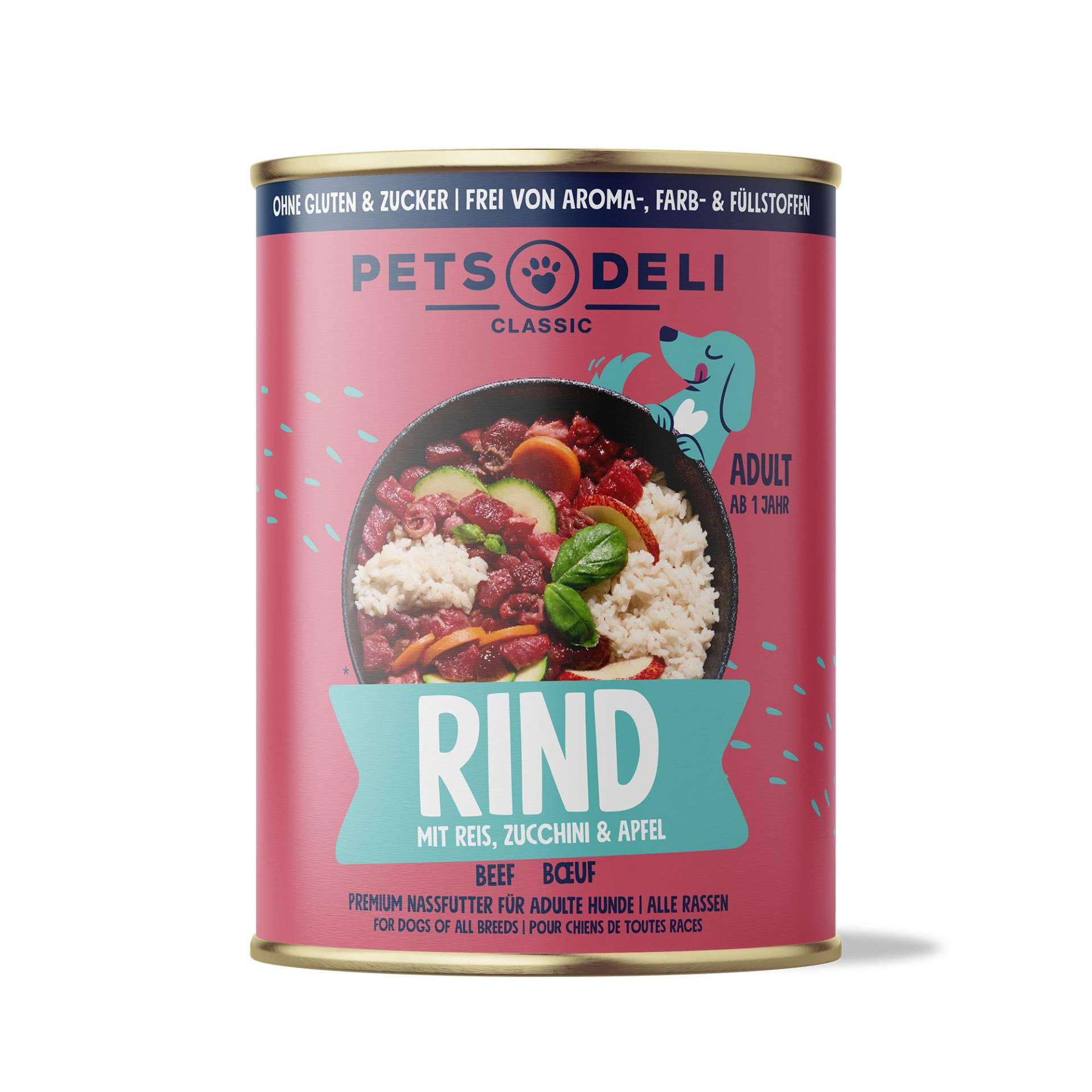 Nassfutter Rind für Hunde - 800g ✓ getreidefrei & zuckerfrei ✓ Adult von Pets Deli Nassfutter Rind für Hunde - 800g ✓ getreidefrei & zuckerfrei ✓ Adult von Pets Deli von Pets Deli