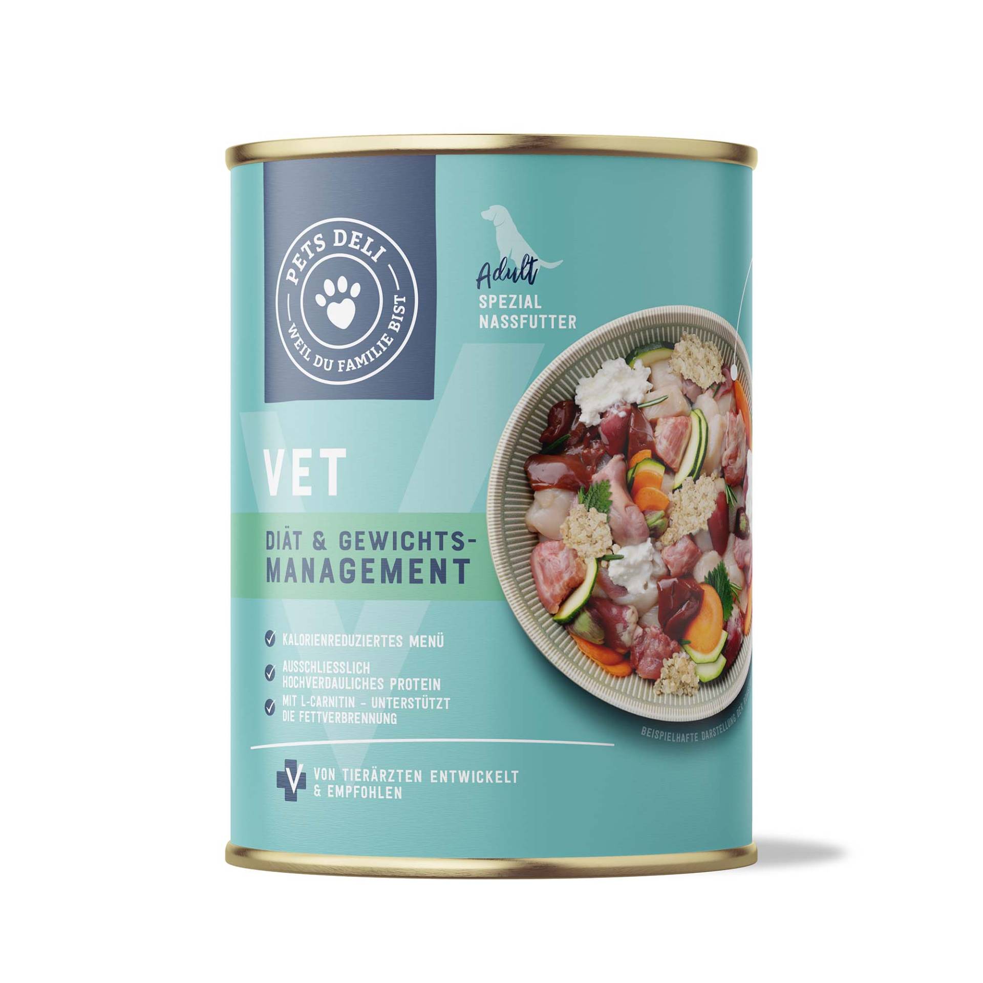 Nassfutter VET Diät & Gewichtsmanagement für Hunde - 400g / 6er Pack von Pets Deli