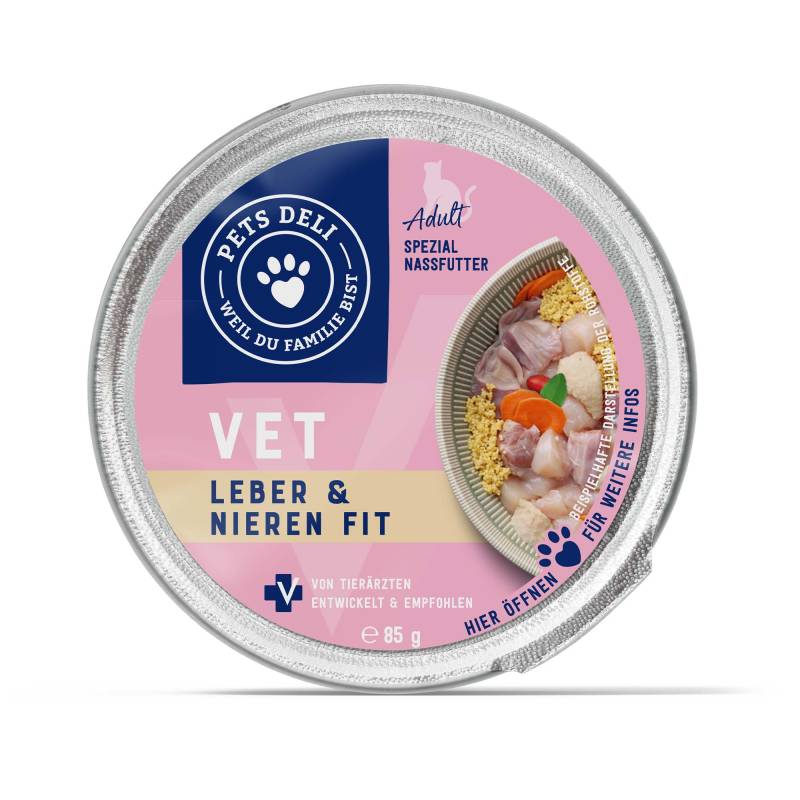 Nassfutter Leber & Nieren fit für Katzen - 85g / 12er Pack ✓ unterstützt die Gesundheit ✓ Adult von Pets Deli von Pets Deli