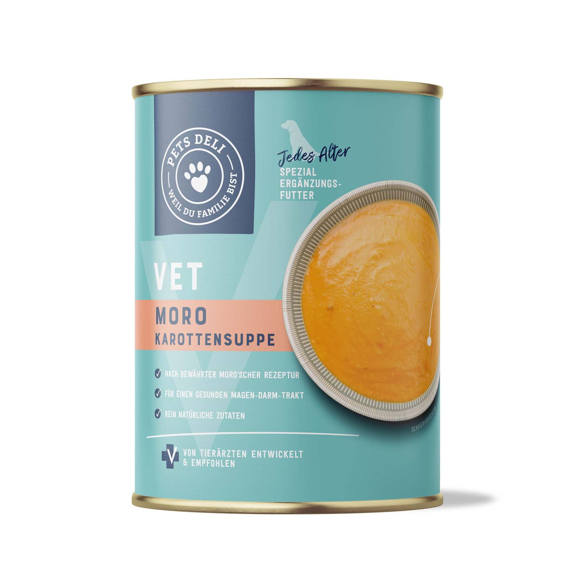 Nassfutter VET Moro Karottensuppe für Hunde - 400g / Einzeldose von Pets Deli