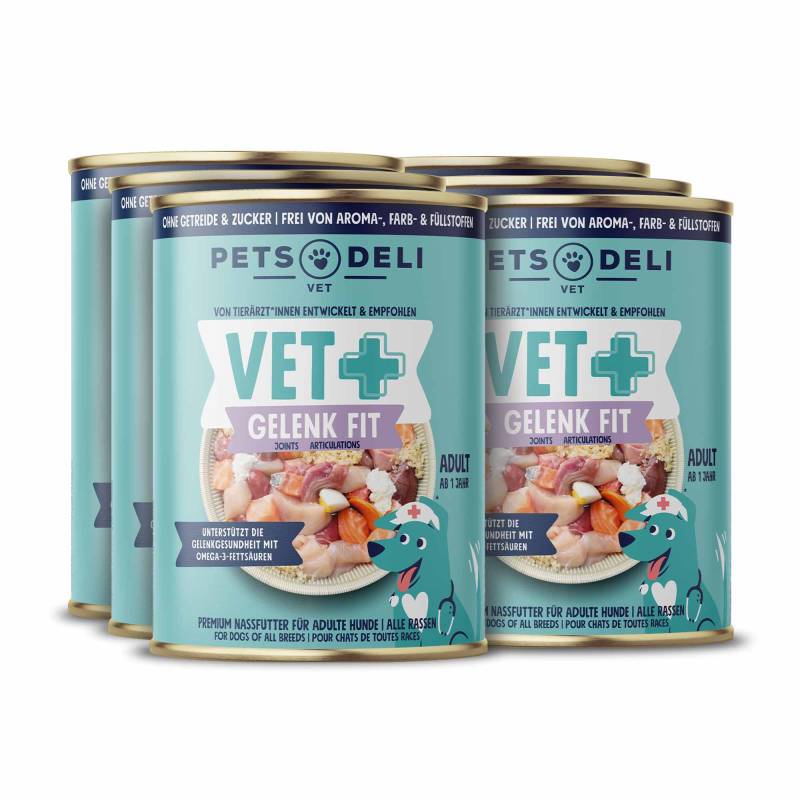 Nassfutter Vet Gelenk Fit für Hunde - 400g / 6er Pack von Pets Deli