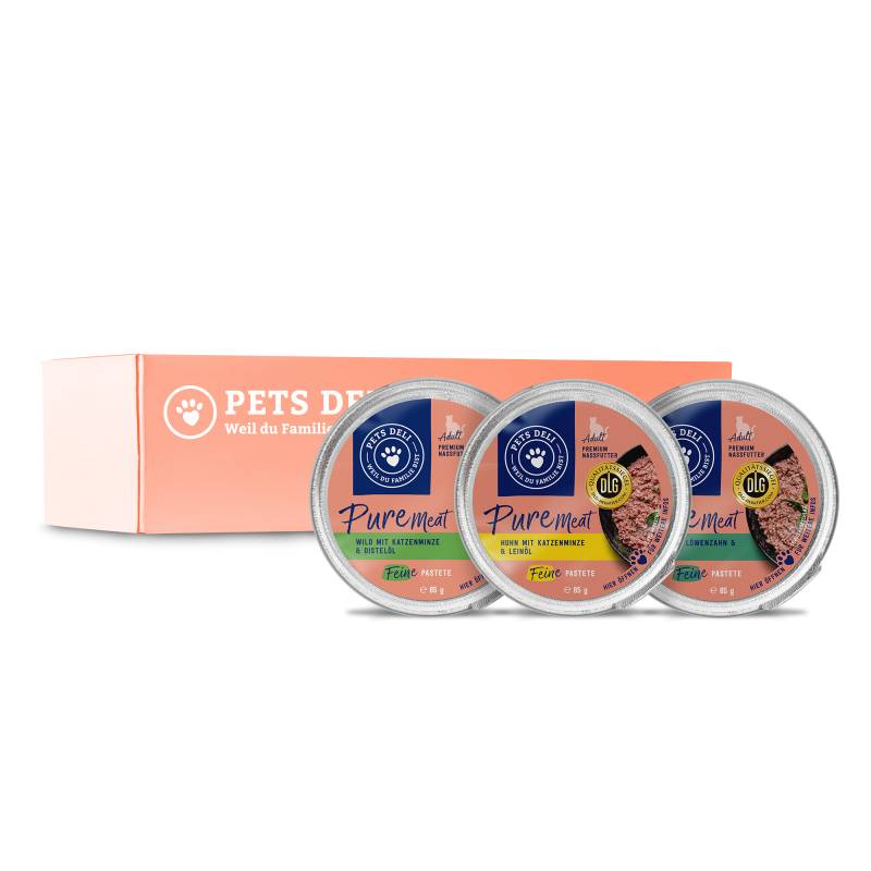 Nassfutter Vorratspaket Pure Meat für Katzen - 36x85g von Pets Deli