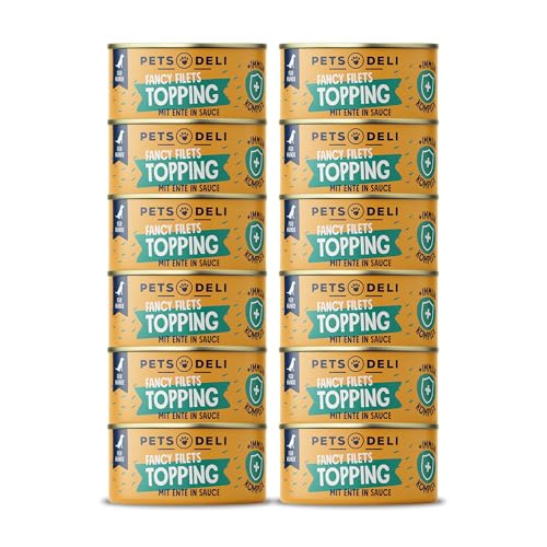 Pets Deli Fancy Filet Topping Ente in Sauce mit Immun-Komplex für Hunde als Ergänzung zum Futter 12x70g Pets Deli Fancy Filet Topping Ente in Sauce mit Immun-Komplex für Hunde als Ergänzung zum Futter 12x70g von Pets Deli