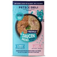 Pets Deli Nassfutter Katze Adult Saucen Menü Multipack Lachs, Thunfisch 6x70g Pets Deli Nassfutter Katze Adult Saucen Menü Multipack Lachs, Thunfisch 6x70g von Pets Deli