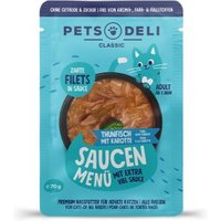 Pets Deli Nassfutter Katze Adult Saucen Menü Thunfisch mit Karotte 12x70 g Pets Deli Nassfutter Katze Adult Saucen Menü Thunfisch mit Karotte 12x70 g von Pets Deli
