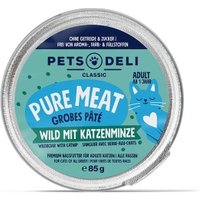Pets Deli Pure Meat Nassfutter Katze, Adult, Wild mit Katzenminze 12x85 g Pets Deli Pure Meat Nassfutter Katze, Adult, Wild mit Katzenminze 12x85 g von Pets Deli