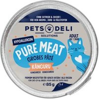 Pets Deli Pure Meat Nassfutter Katze Adult, Hypocare, Känguru 12x85 g von Pets Deli