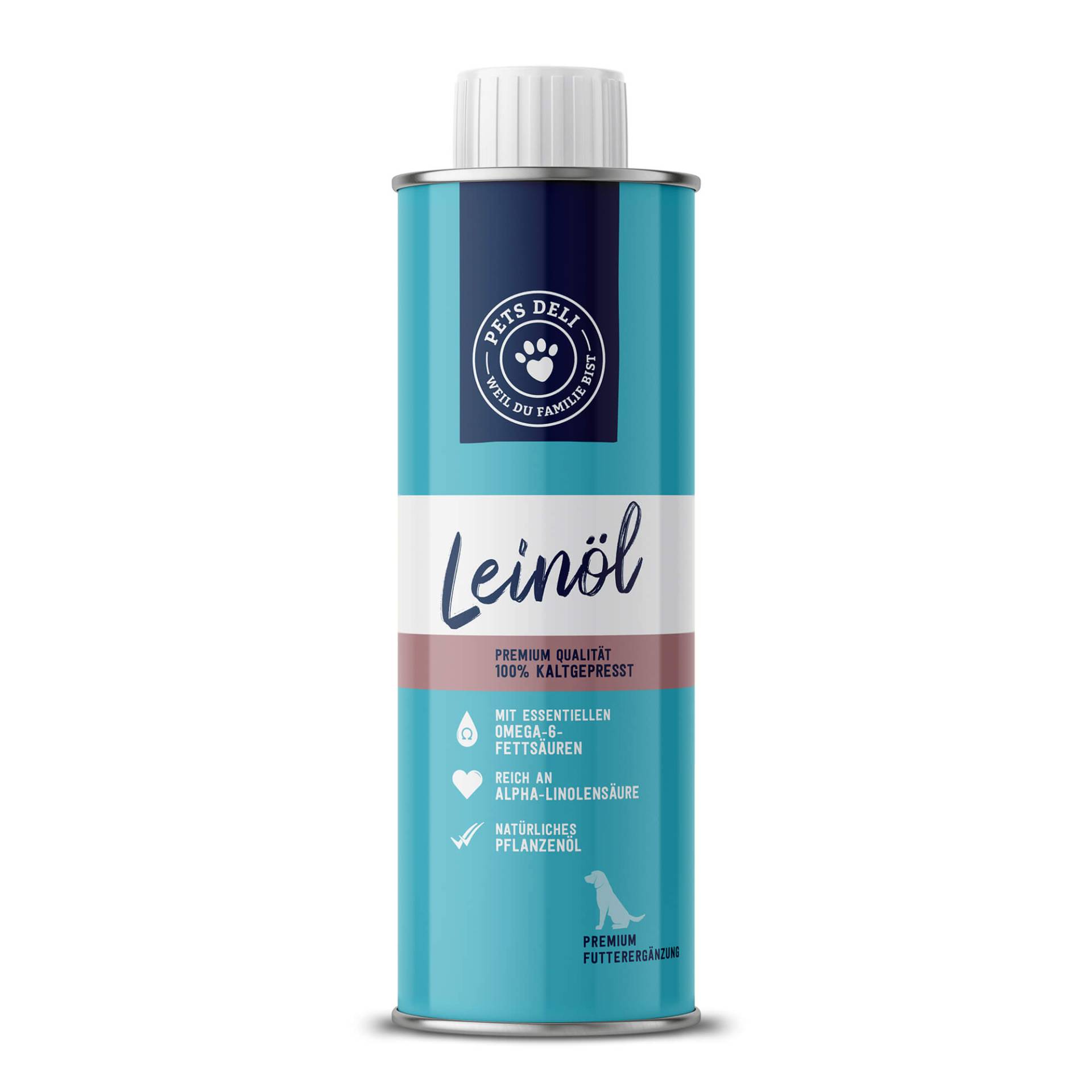 Premium Leinöl für Hunde 250ml von Pets Deli von Pets Deli