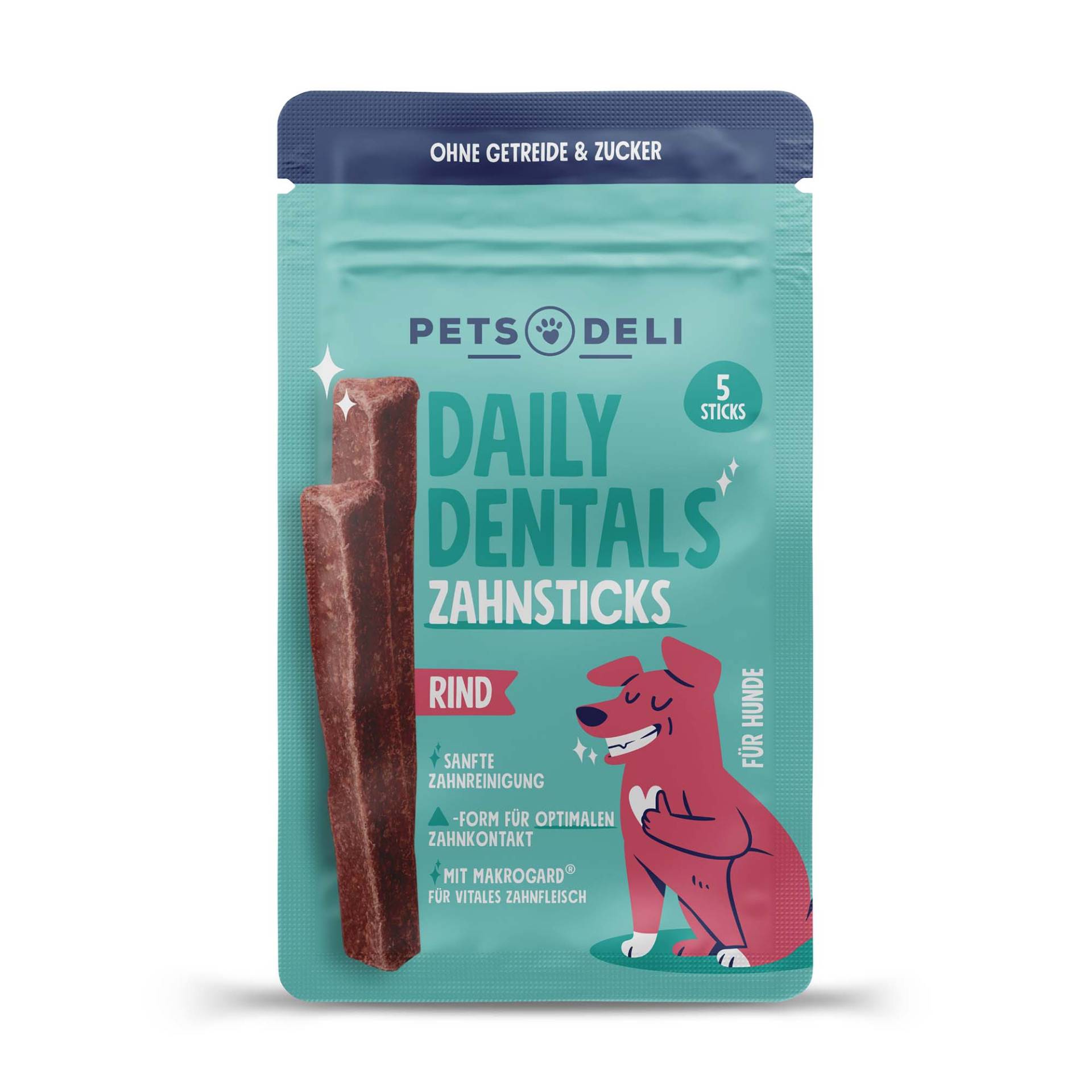 Snack Denta Rind Sticks für Hunde - 70g von Pets Deli