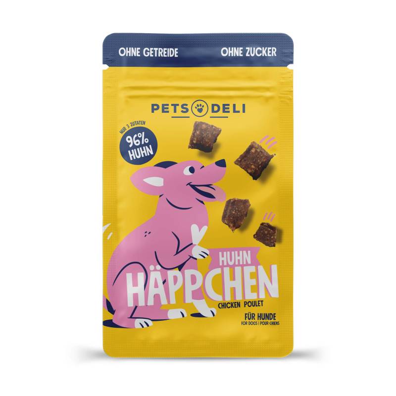 Snack Hühnerhäppchen für Hunde - 5 x 90g von Pets Deli