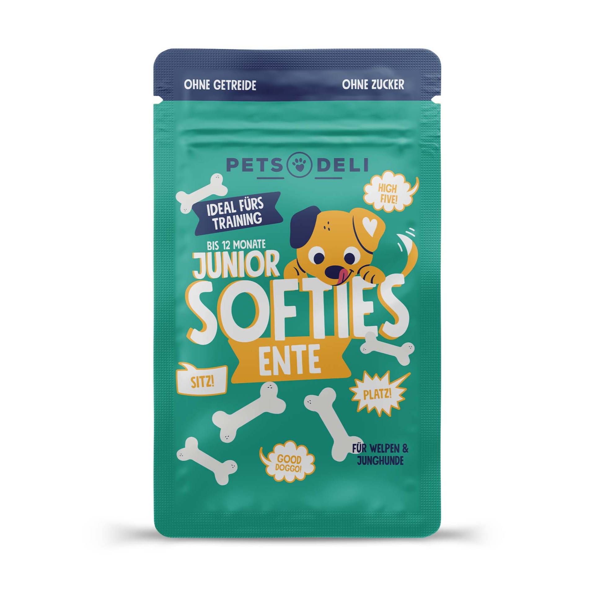 Snack Junior Softies Ente für Hunde - 200g von Pets Deli