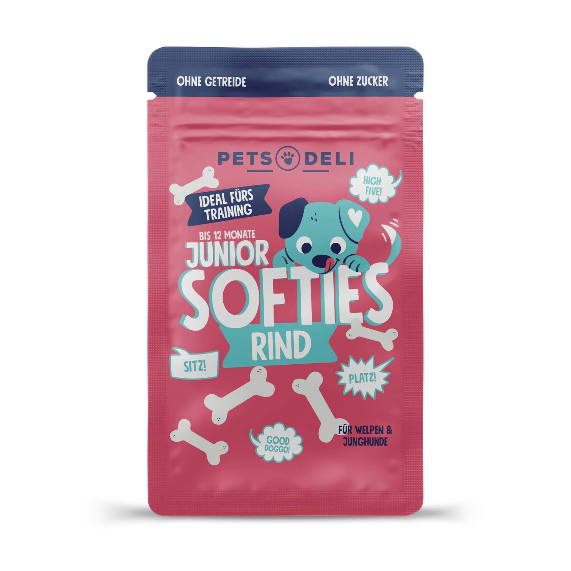 Snack "Softies" Junior Rind für Hunde - 200g Snack "Softies" Junior Rind für Hunde - 200g von Pets Deli