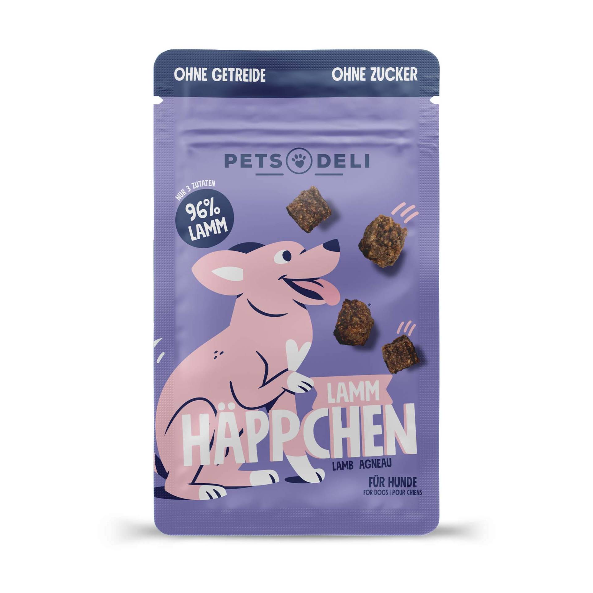 Snack Lammhäppchen für Hunde - 5 x 90g von Pets Deli