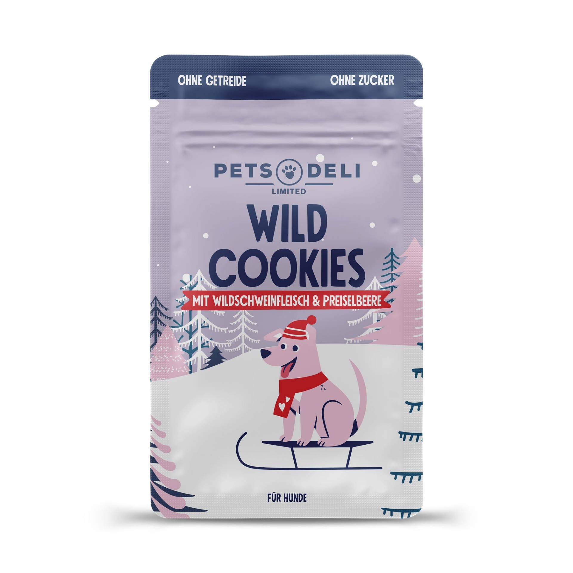 Snack Limited Edition Wild Cookies für Hunde - 80g / Einzelpackung Snack Limited Edition Wild Cookies für Hunde - 80g / Einzelpackung von Pets Deli