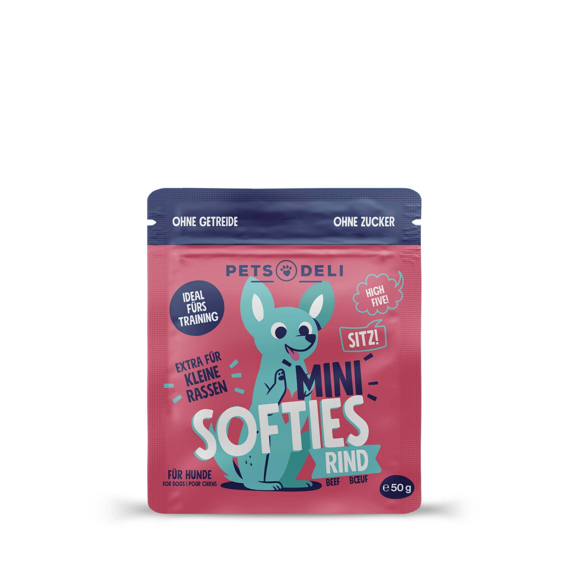 Snack Mini Softies Rind für Hunde - 50g Snack Mini Softies Rind für Hunde - 50g von Pets Deli