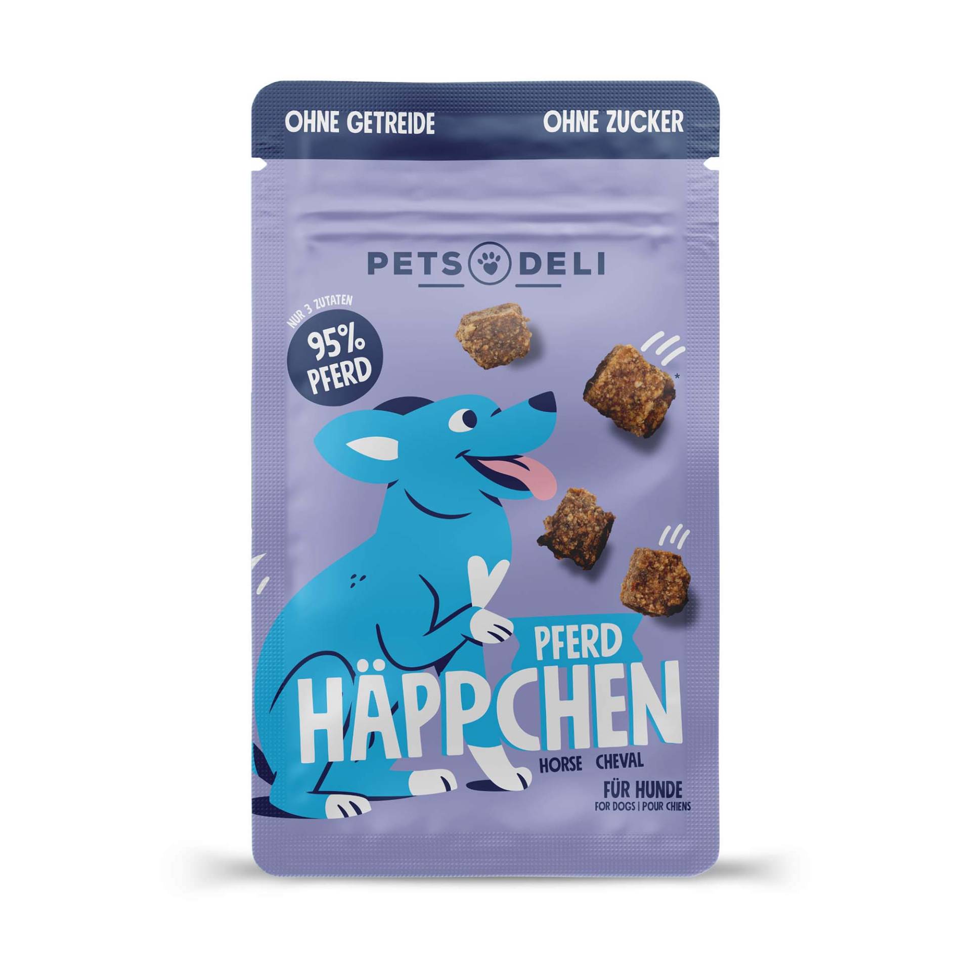 Snack Pferdehäppchen für Hunde - 5 x 90g von Pets Deli