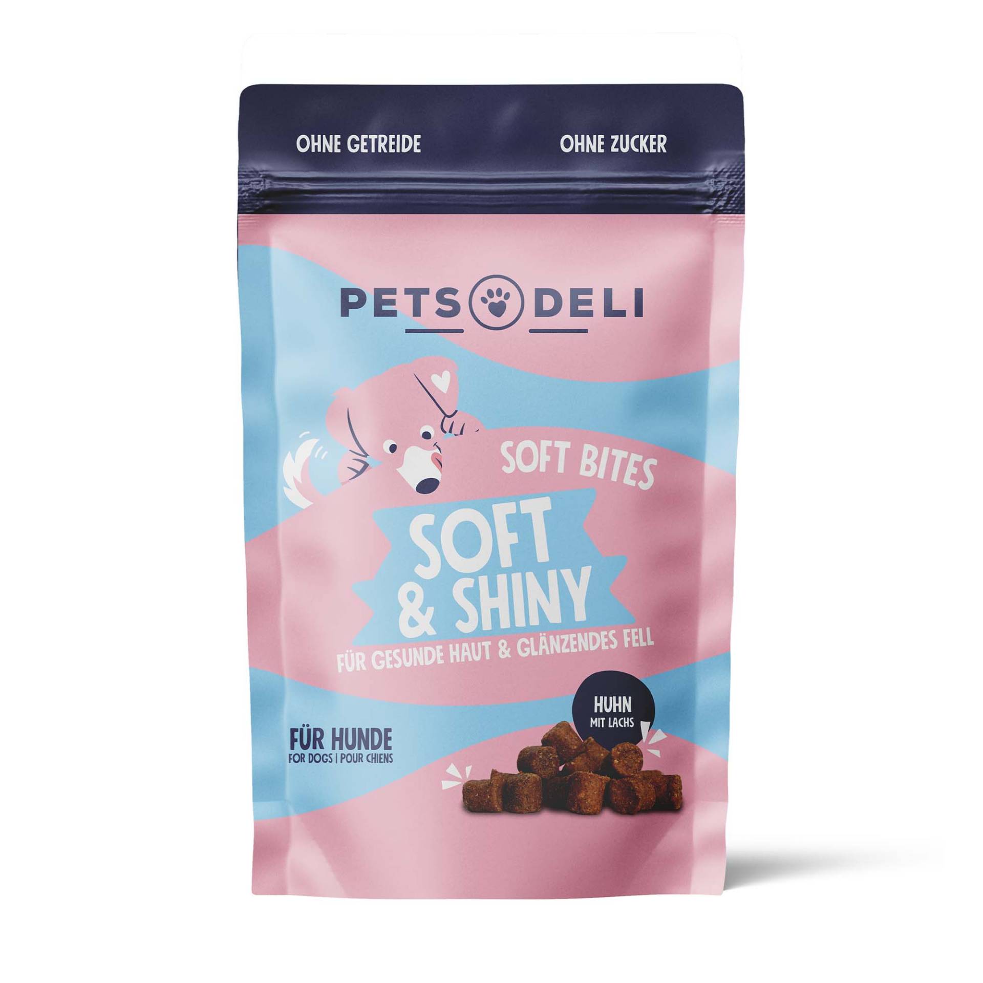 Snack Soft Bites Soft & Shiny für Hunde - 3x300g von Pets Deli