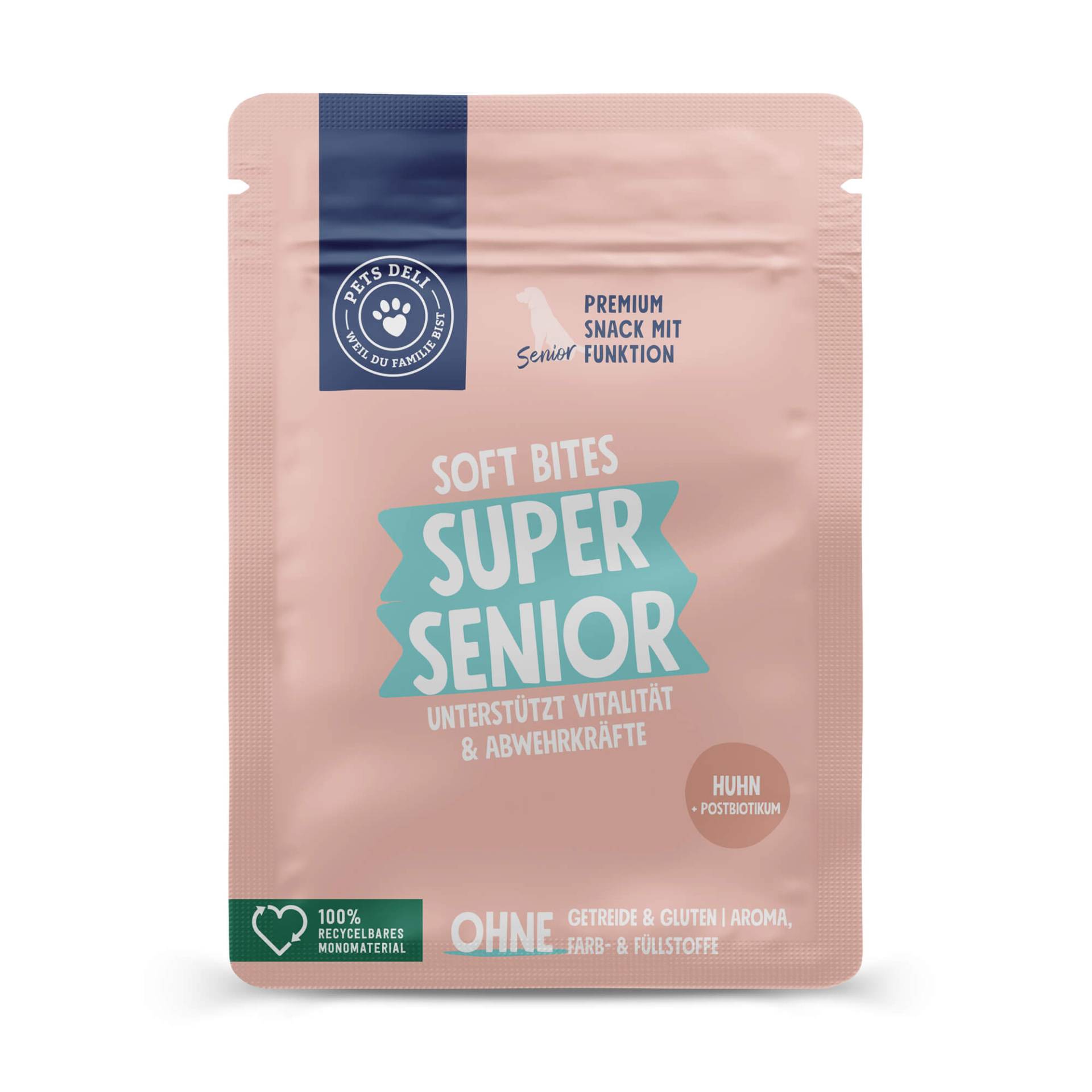 Snack Soft Bites Super Senior für Hunde - 300g von Pets Deli