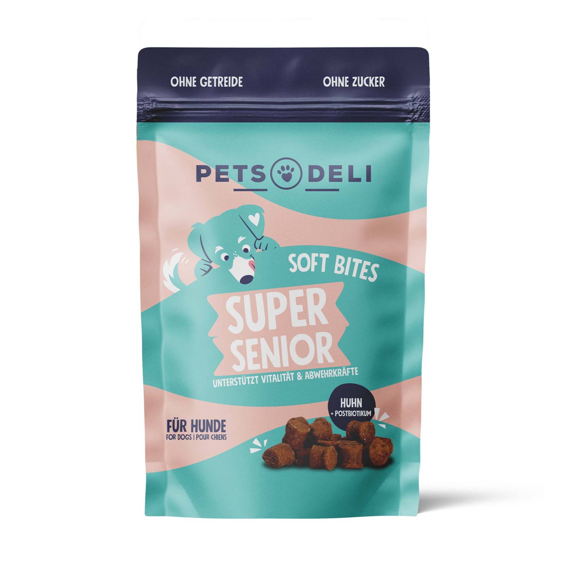 Snack Soft Bites Super Senior für Hunde - 300g von Pets Deli