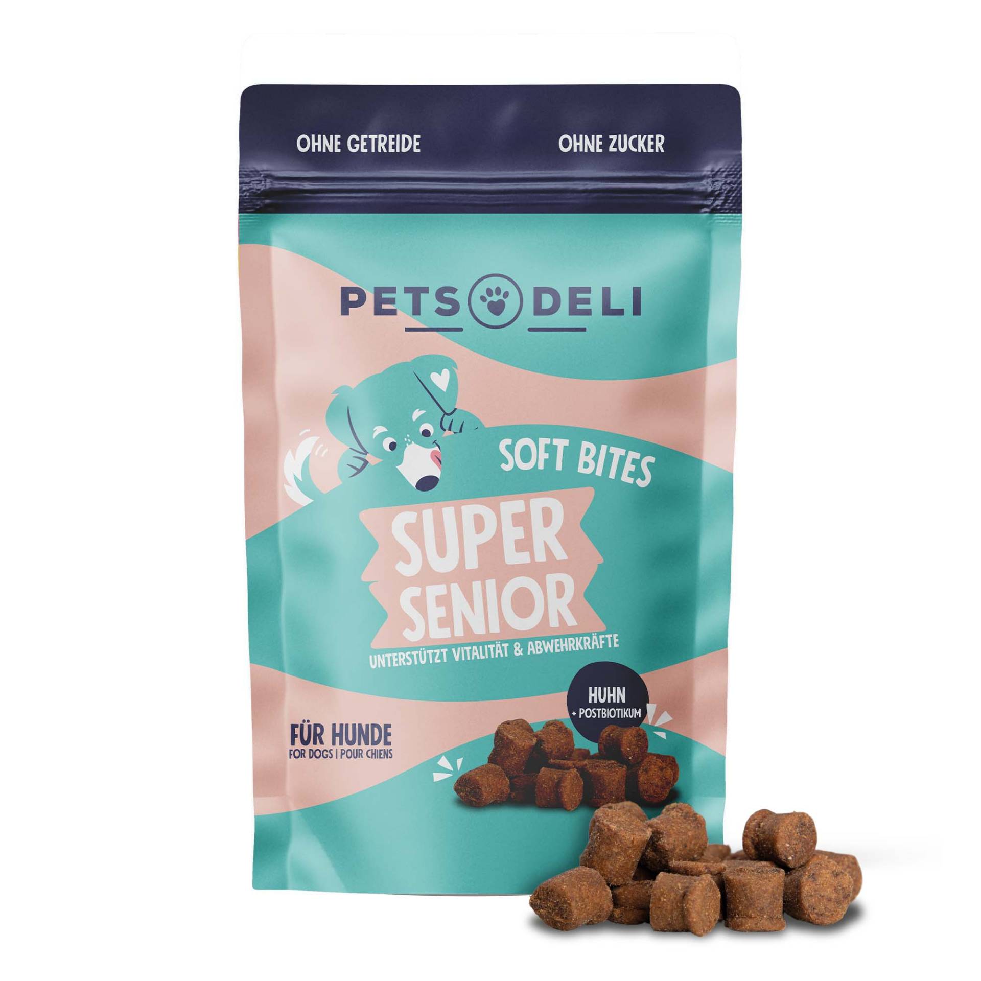 Snack Soft Bites Super Senior für Hunde - 3x300g von Pets Deli