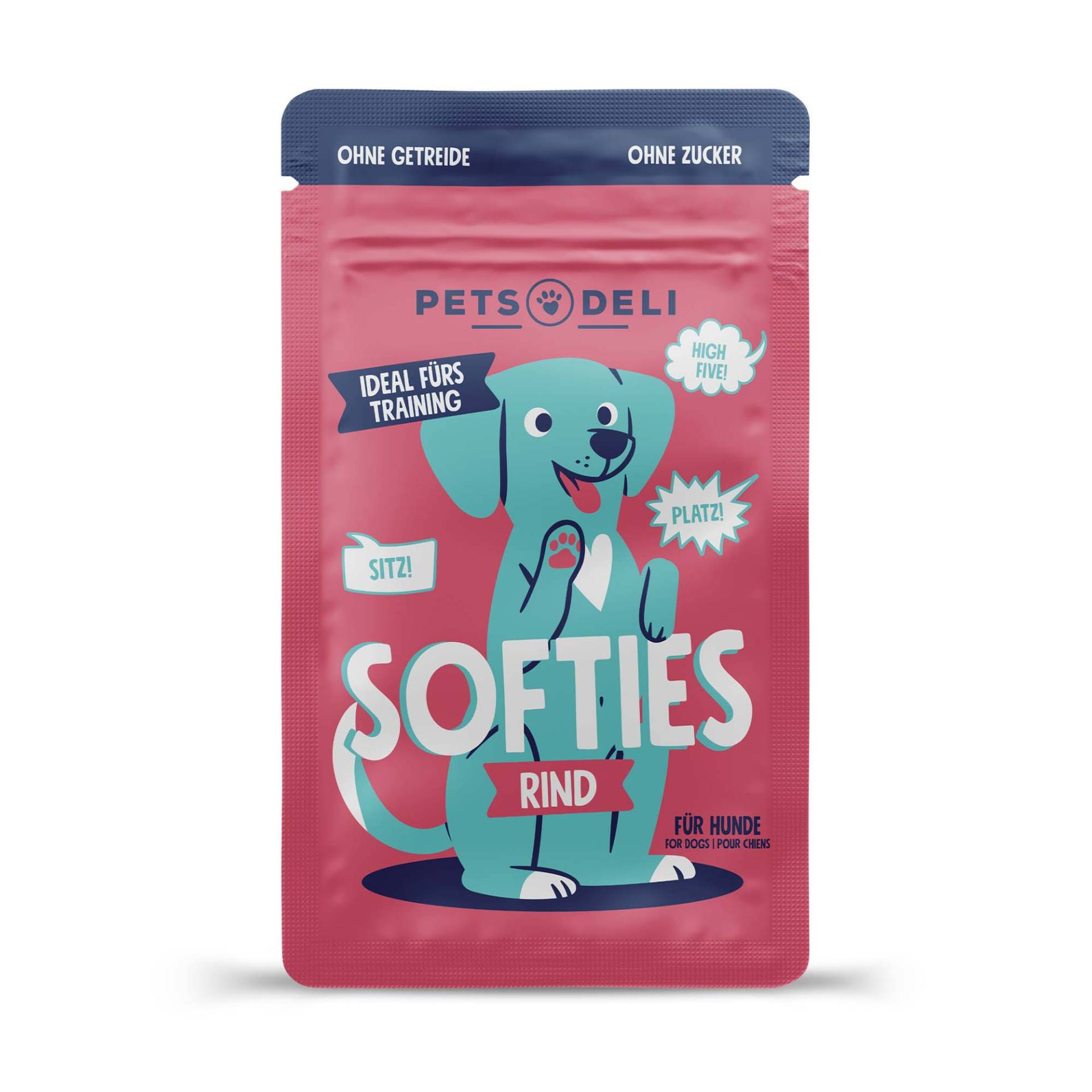 Snack "Softies" Rind für Hunde - 5 x 90g Snack "Softies" Rind für Hunde - 5 x 90g von Pets Deli