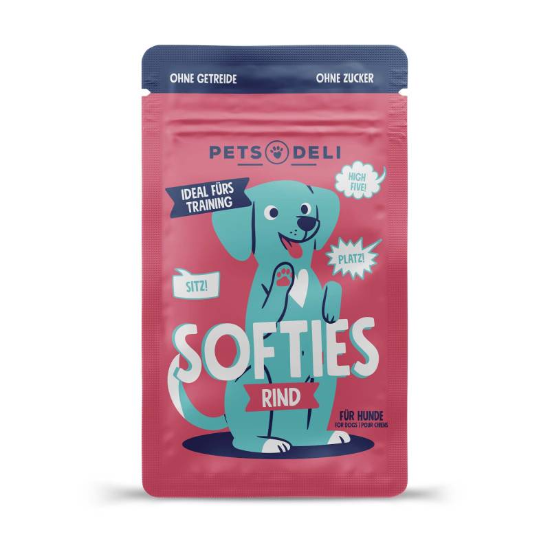 Snack "Softies" Rind für Hunde - 5 x 90g von Pets Deli