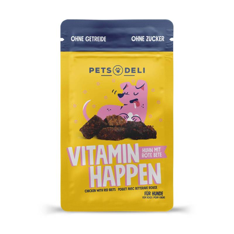 Snack Vitaminhappen Huhn mit rote Beete und Pastinake für Hunde - 5 x 90g von Pets Deli