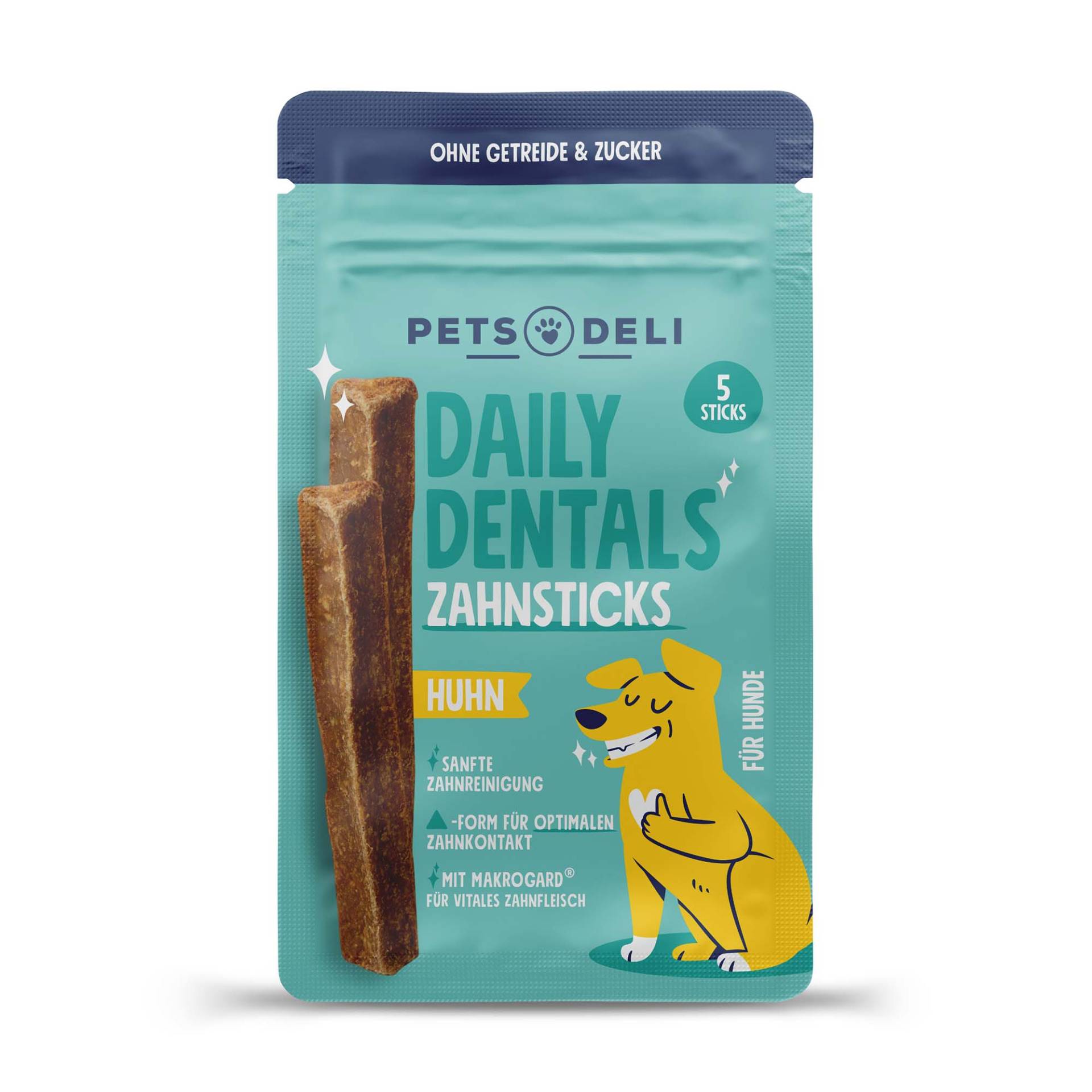 Snack Zahnsticks Huhn für Hunde - 70g von Pets Deli