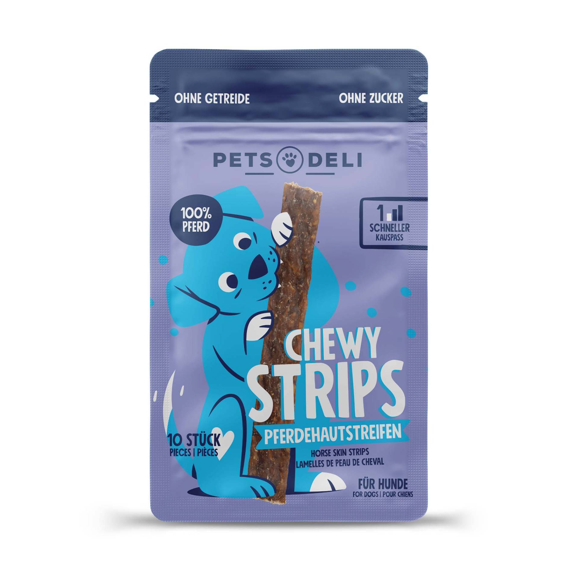 Snacks Pferdekaustreifen für Hunde - 5x10 Stück von Pets Deli