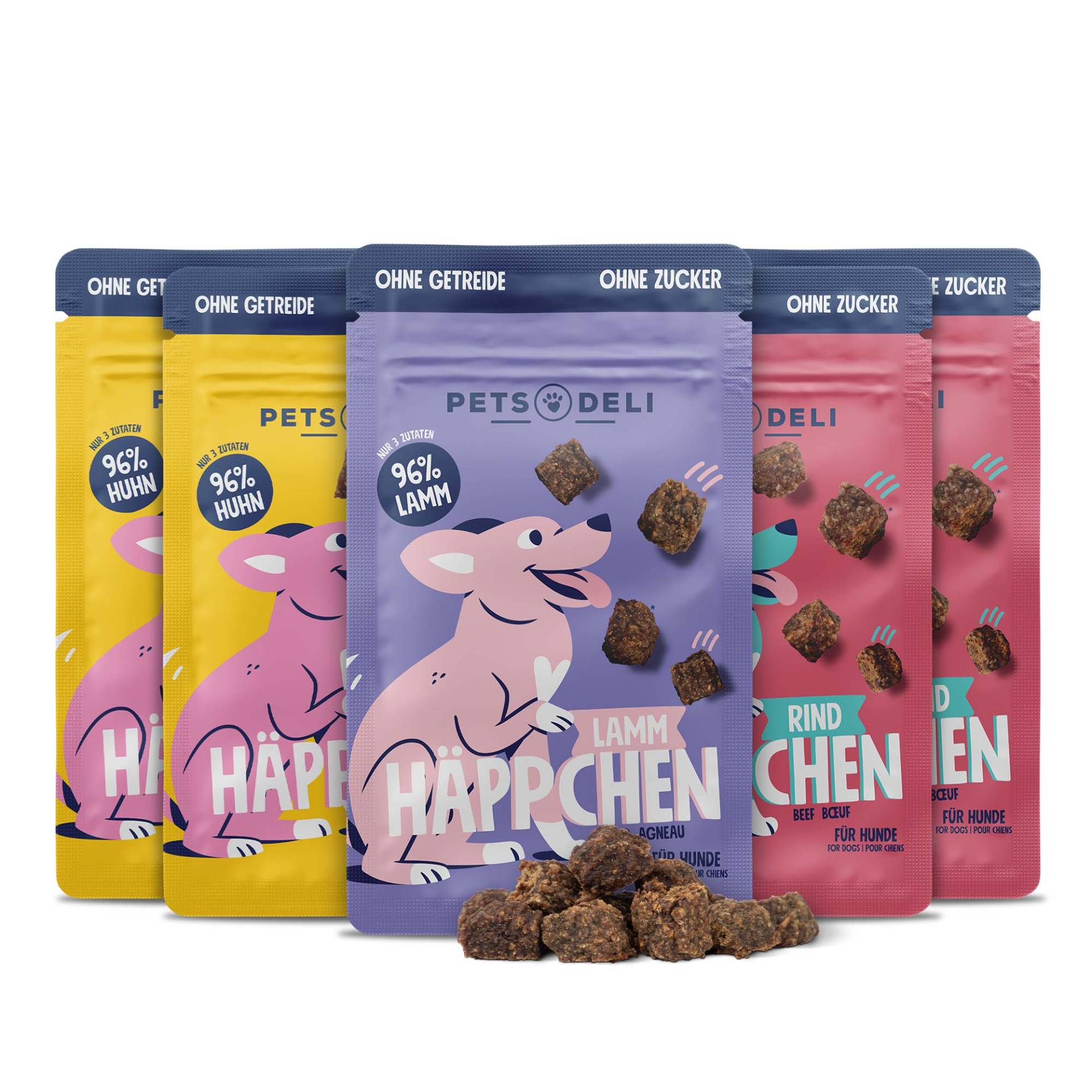 Snacks Vorratspaket Häppchen Classic für Hunde - Mix / 5x90g von Pets Deli