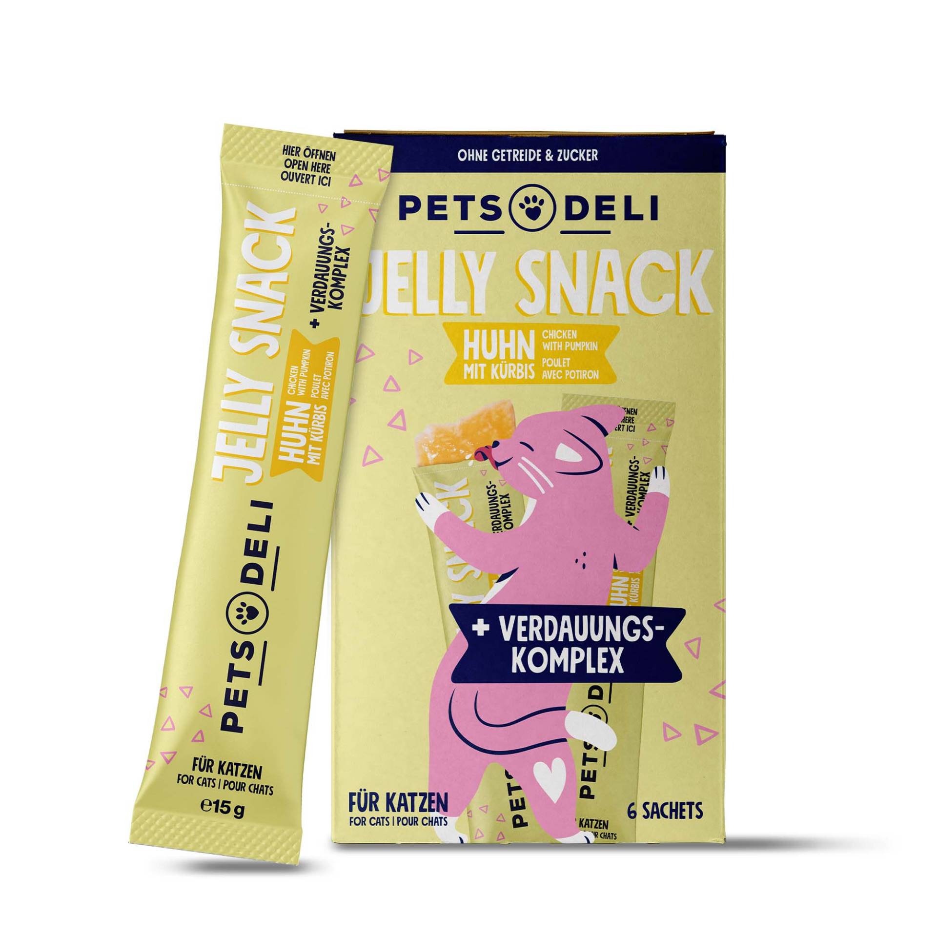Snacks für Katzen - Cremesnack - Huhn - Jakobsmuschel - getreidefrei, zuckerfrei - 6x15g von Pets Deli von Pets Deli