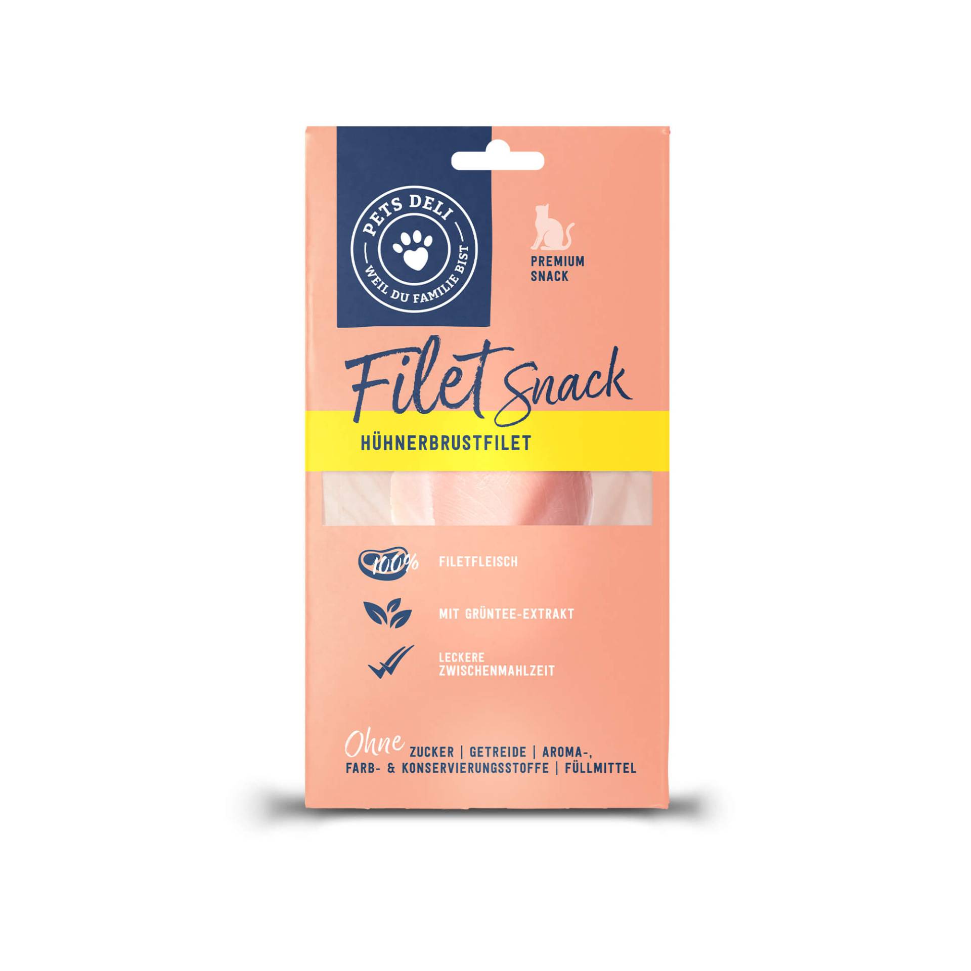 Snacks für Katzen - Filetsnack Hühnerbrustfilet - 25g/12er Pack von Pets Deli von Pets Deli