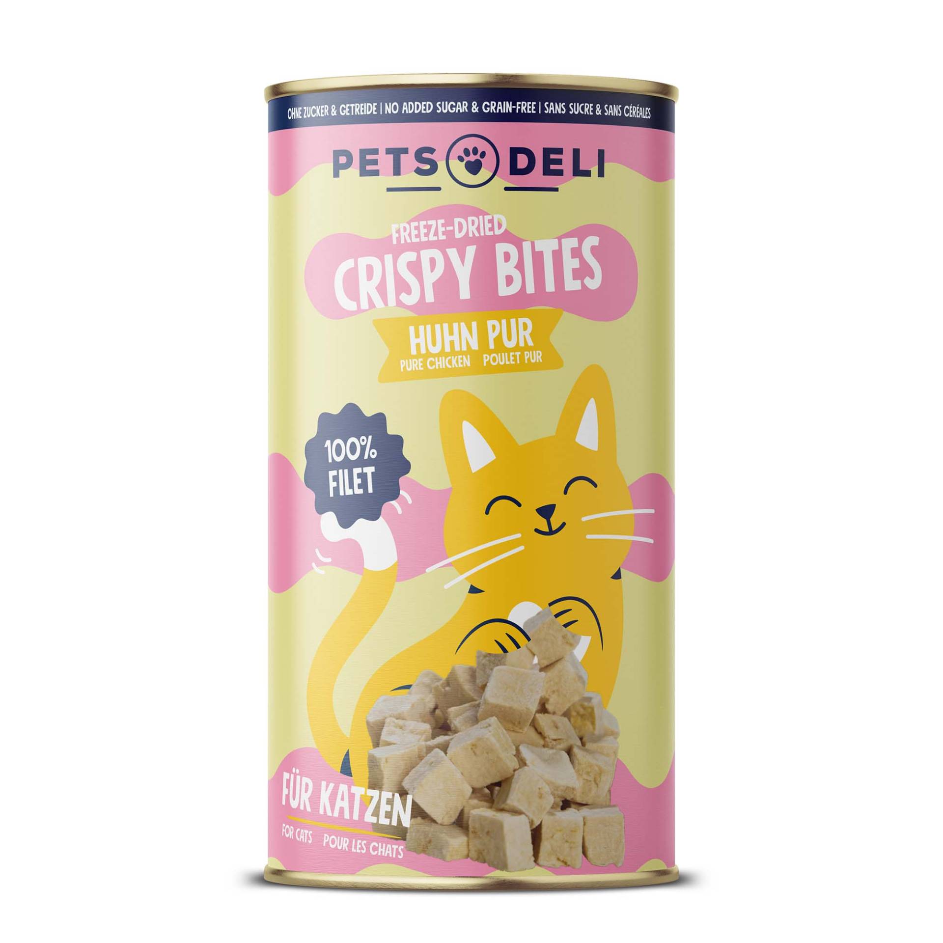 Snacks für Katzen - Hühnerbrustfilet - gefriergetrocknet - getreidefrei, zuckerfrei - 25g von Pets Deli von Pets Deli