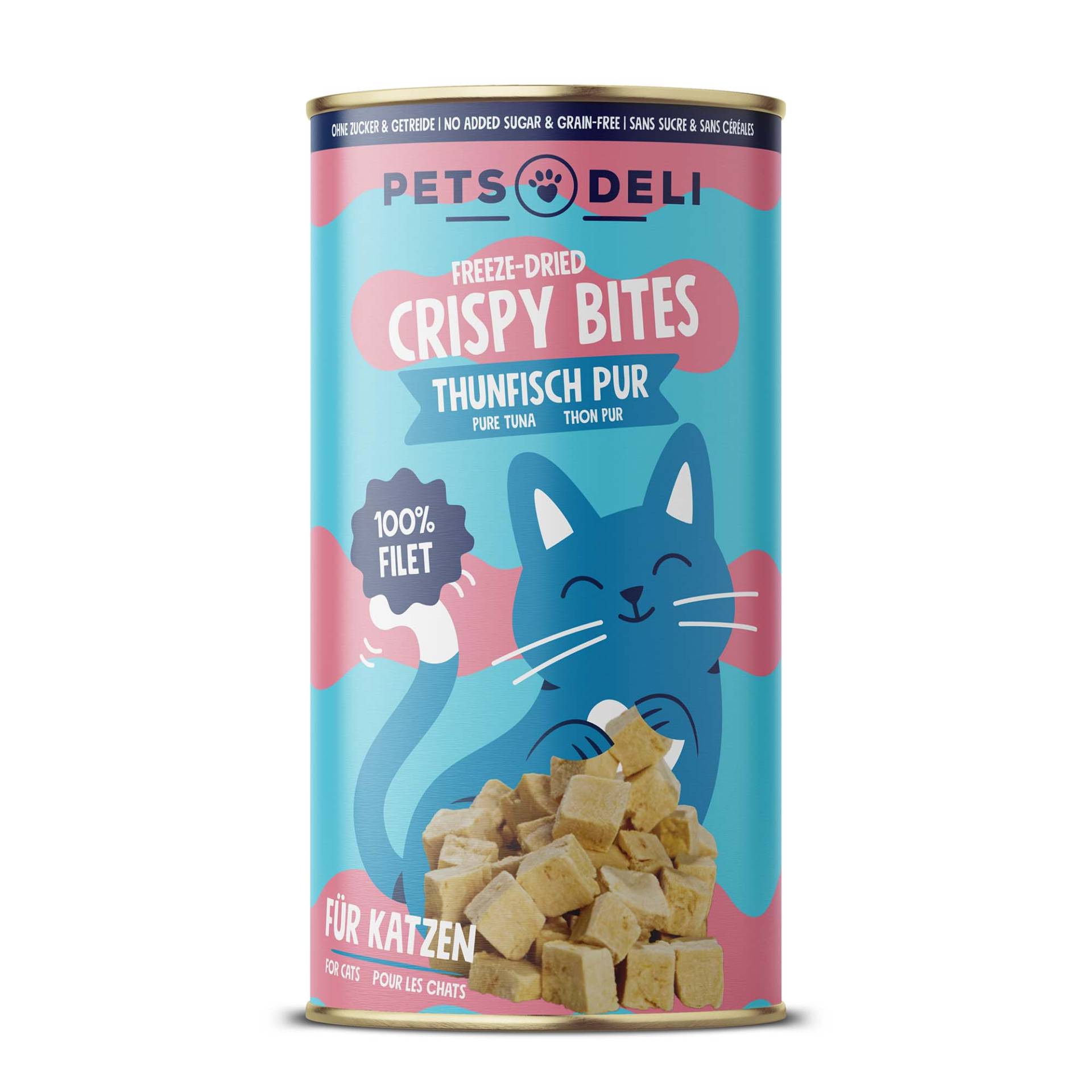 Snacks für Katzen - Thunfischfilet - gefriergetrocknet - getreidefrei, zuckerfrei - 25g von Pets Deli von Pets Deli