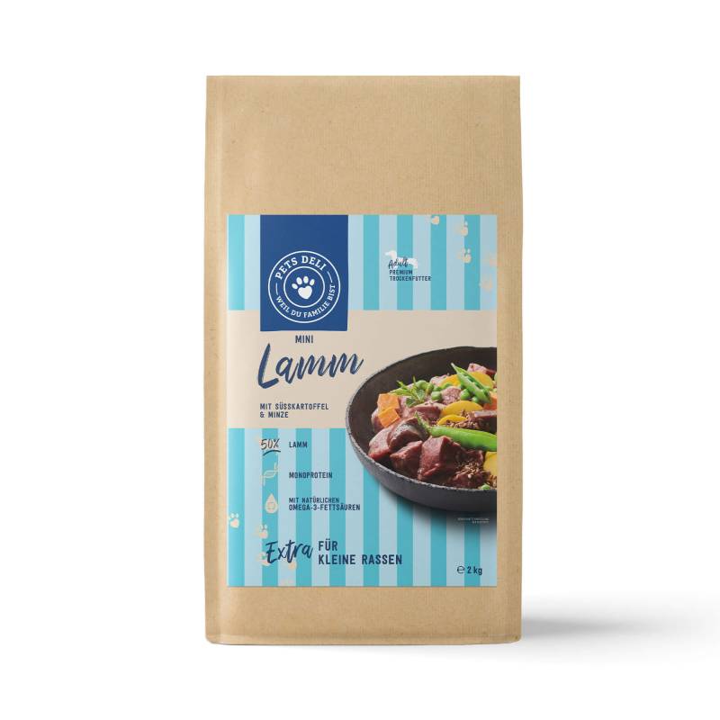 Trockenfutter Lamm für Hunde - 2x2kg ✓ getreidefrei & zuckerfrei ✓ Adult von Pets Deli von Pets Deli