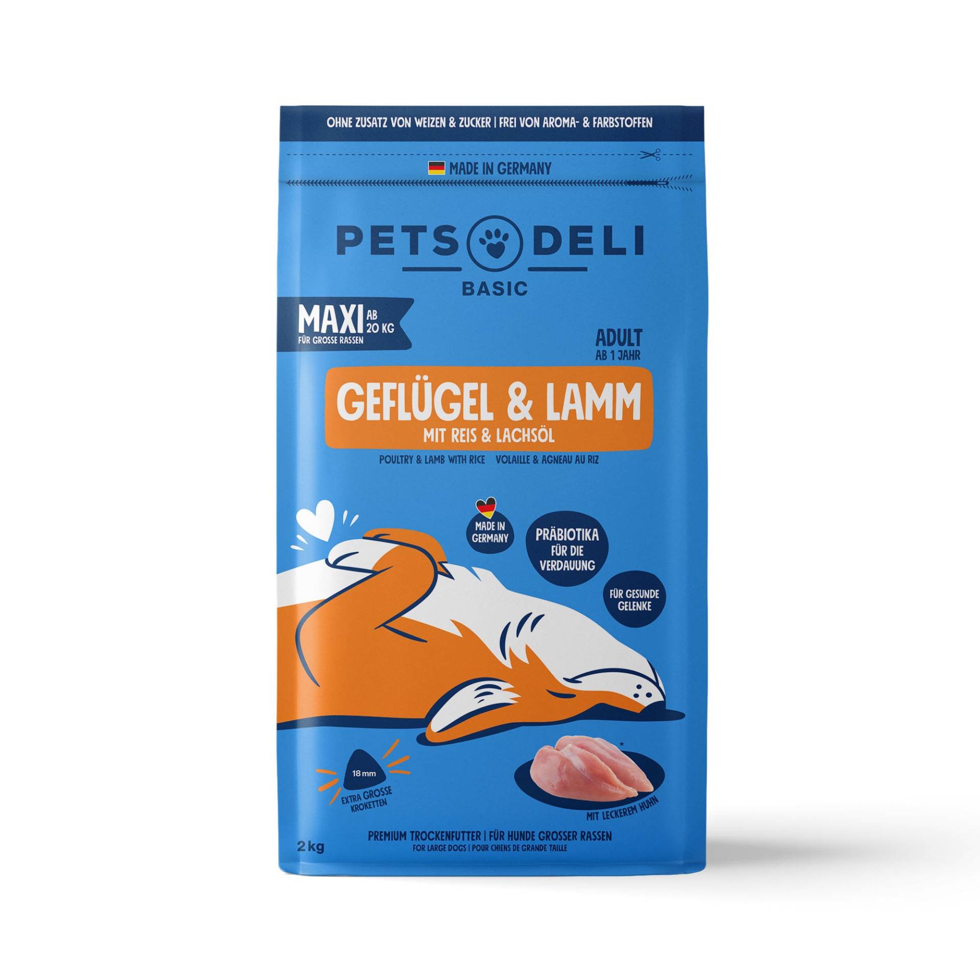 Trockenfutter Pute für Hunde - 2kg ✓ getreidefrei & zuckerfrei ✓ Welpen von Pets Deli von Pets Deli