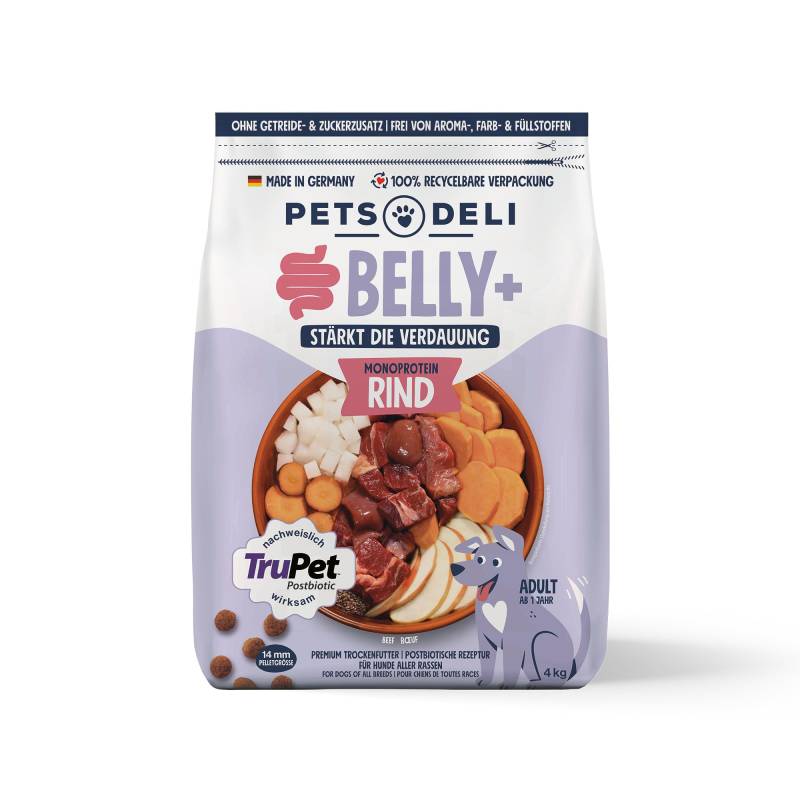 Trockenfutter Rind für Hunde - 2x2kg ✓ getreidefrei & zuckerfrei ✓ Adult von Pets Deli von Pets Deli