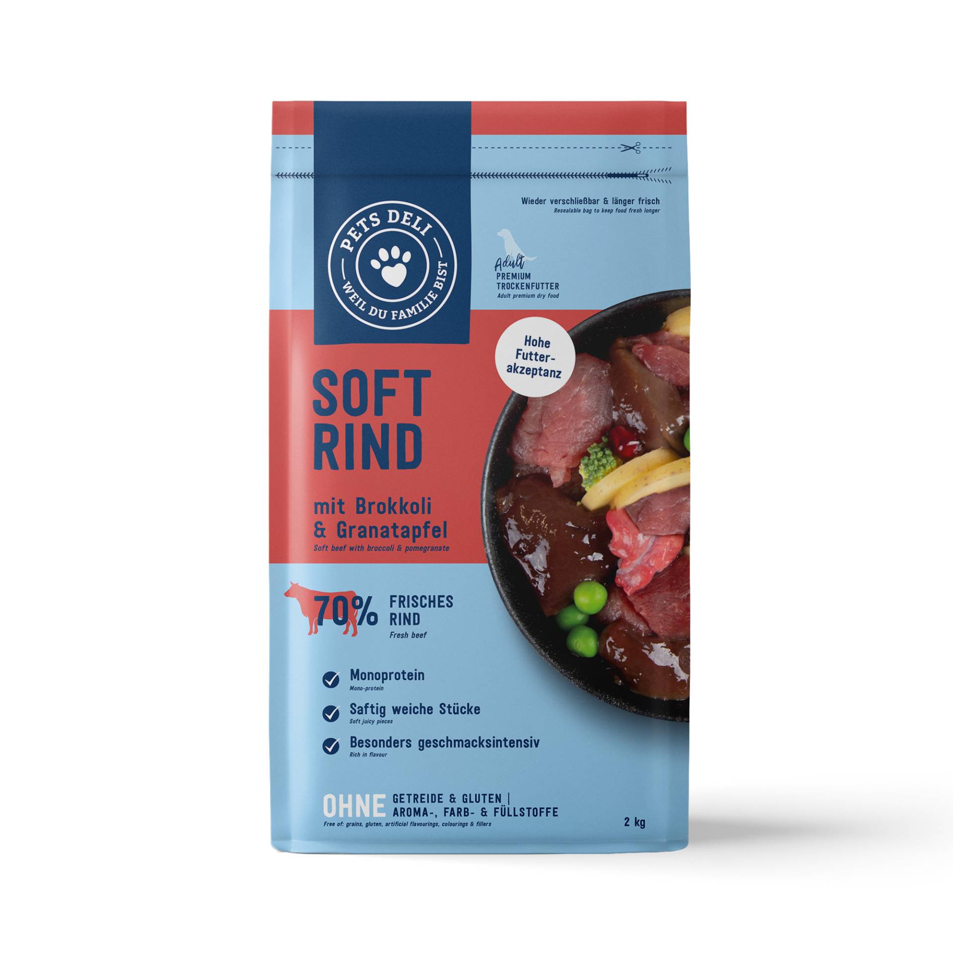 Trockenfutter Rind für Hunde - 2x2kg ✓ getreidefrei & zuckerfrei ✓ Adult von Pets Deli Trockenfutter Rind für Hunde - 2x2kg ✓ getreidefrei & zuckerfrei ✓ Adult von Pets Deli von Pets Deli