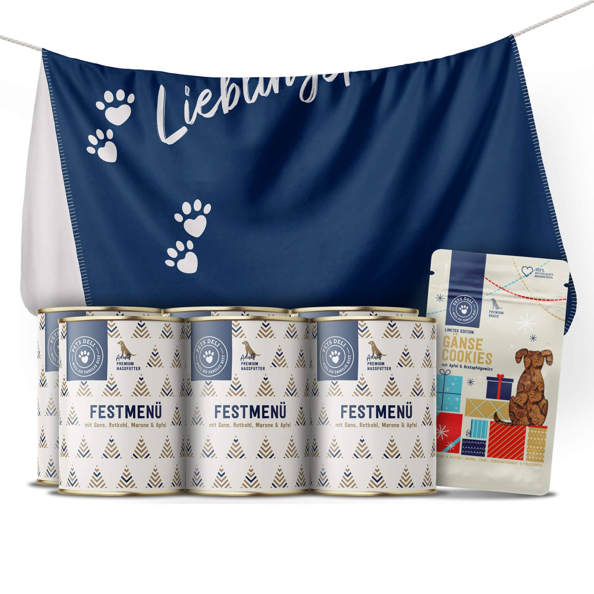 Weihnachten 2022: Festliches Schlemmer & Kuschel Paket - 2490g Weihnachten 2022: Festliches Schlemmer & Kuschel Paket - 2490g von Pets Deli