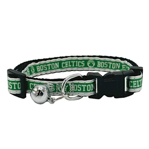 CAT Collar NBA Boston Celtics Satin Basketball Team Katzenhalsband mit Klingelglocke von Pets First