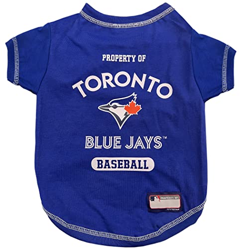 MLB Toronto Blue Jays T-Shirt für Hunde und Katzen, Größe L von Pets First
