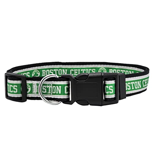 NBA PET Halsband Boston Celtics Hundehalsband, Größe L, Basketball-Team-Halsband für Hunde & Katzen EIN glänzendes und farbenfrohes Hunde- und Katzenhalsband, lizenziert von der NBA von Pets First