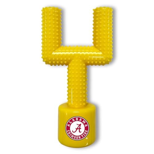 NCAA Alabama Crimson Tide Mega-Kauspielzeug aus hartem Nylon mit Speckgeschmack, Fußball-Torpfosten, Kauspielzeug für Hunde, interaktives, leckeres und lustiges Kauspielzeug für Hunde, unzerstörbar, NCAA Alabama Crimson Tide Mega-Kauspielzeug aus hartem Nylon mit Speckgeschmack, Fußball-Torpfosten, Kauspielzeug für Hunde, interaktives, leckeres und lustiges Kauspielzeug für Hunde, unzerstörbar, von Pets First