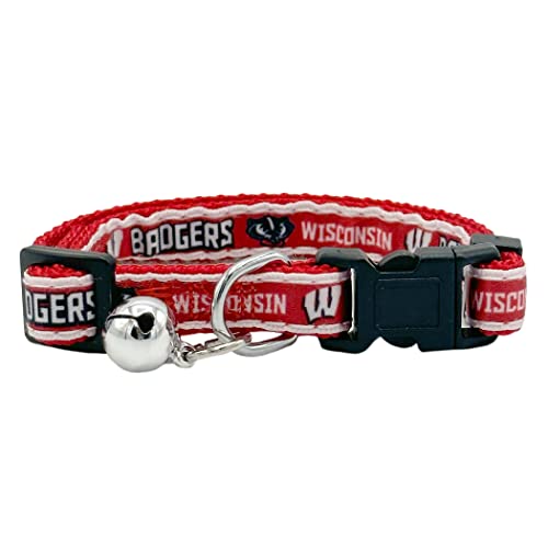 NCAA CAT Halsband Wisconsin Badgers Satin Katzenhalsband College Sport Team Halsband für Hunde & Katzen Ein glänzendes und farbenfrohes Katzenhalsband mit Klingelglocken-Anhänger NCAA CAT Halsband Wisconsin Badgers Satin Katzenhalsband College Sport Team Halsband für Hunde & Katzen Ein glänzendes und farbenfrohes Katzenhalsband mit Klingelglocken-Anhänger von Pets First