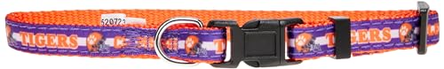 NCAA Clemson Tigers Hundehalsband, Größe S, Hundehalsband für Hunde und Katzen, glänzend und bunt, NCAA-Lizenz NCAA Clemson Tigers Hundehalsband, Größe S, Hundehalsband für Hunde und Katzen, glänzend und bunt, NCAA-Lizenz von Pets First